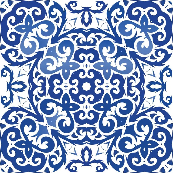 Dekoracyjny kolor ceramicznych płytek azulejo. — Wektor stockowy