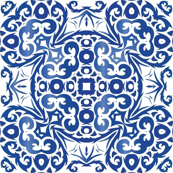 Azulejo antiguo azulejos patchwork . — Vector de stock