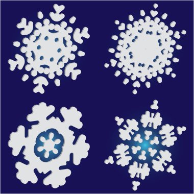 Mavi arka planda basit Noel kar taneleri.. 