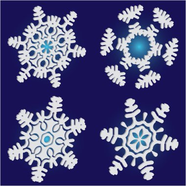 Mavi arka planda kar taneleri.. 