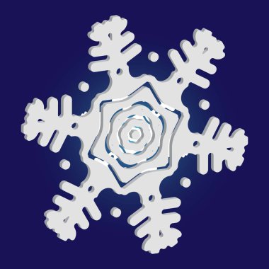 Mavi arkaplanda yalıtılmış düşen kar tanesi.