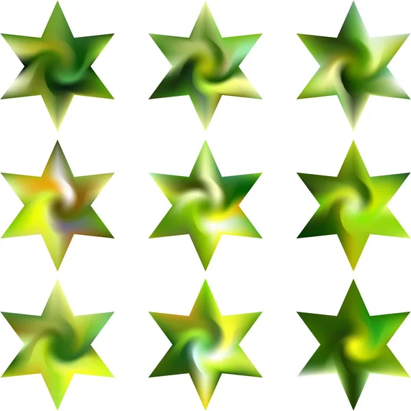 Set of hexagram chromatic backgrounds. — Stock Vector