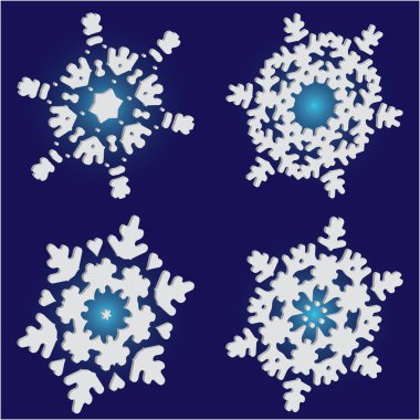 Mavi arka planda kar taneleri.. 