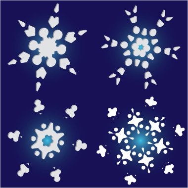 Mavi arka planda kar taneleri.. 