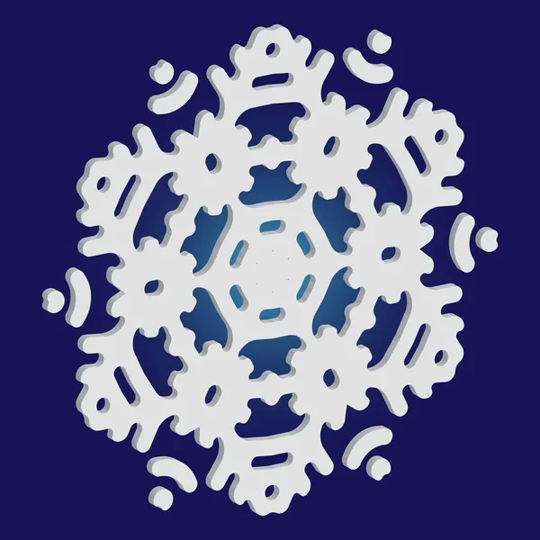 Mavi arkaplanda yalıtılmış düşen kar tanesi.