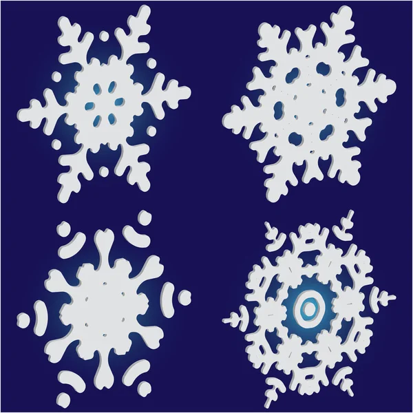 Mavi arka planda basit Noel kar taneleri.. 