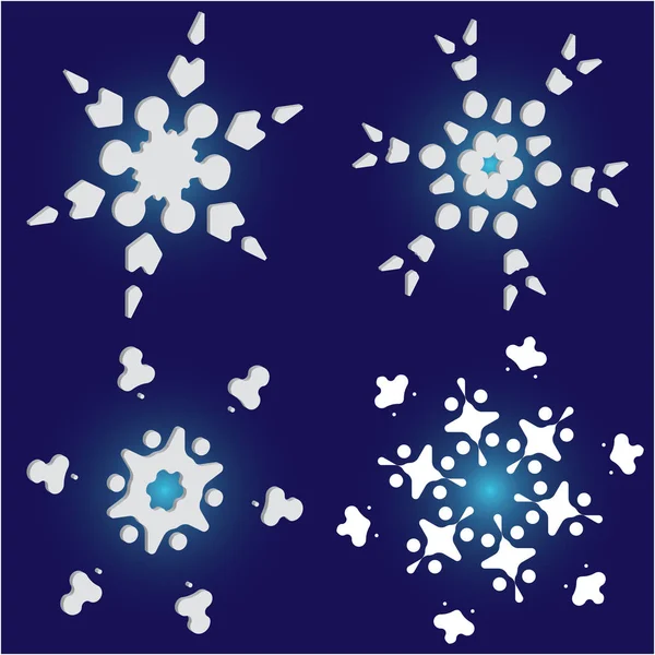 Mavi arka planda kar taneleri.. 