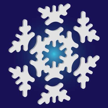 Mavi arka planda Noel kâğıdı kar tanesi.