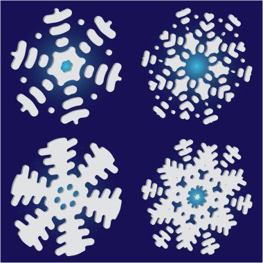 Mavi arka planda kar taneleri.. 