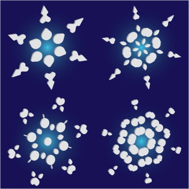 Mavi arka planda basit Noel kar taneleri.. 