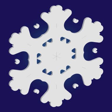 Mavi arkaplanda yalıtılmış düşen kar tanesi.