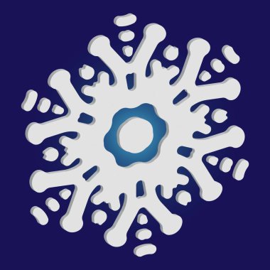 Mavi arka planda 3 boyutlu Noel kar taneleri.