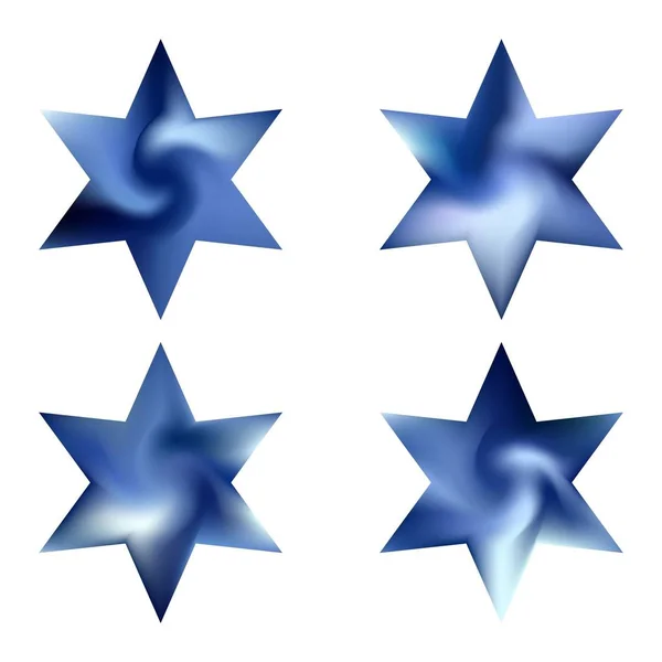 Collection de fonds de maille hexagramme . — Image vectorielle