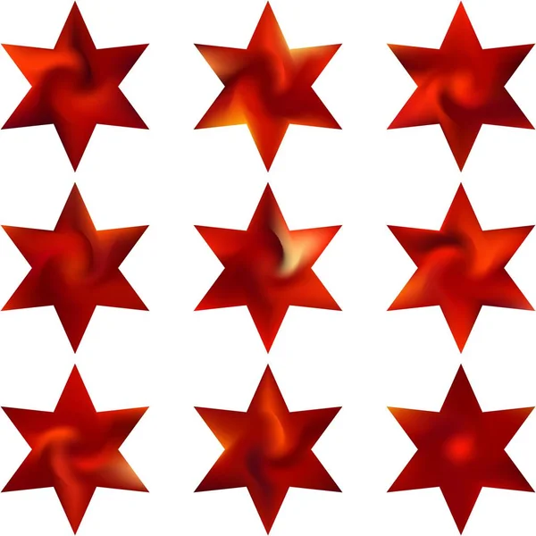 Set van hexagram chromatische achtergronden. — Stockvector