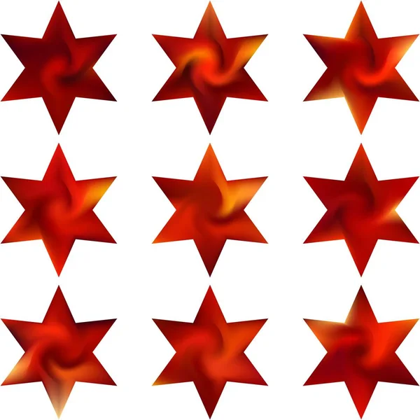 Kit van hexagram wazig achtergronden. — Stockvector