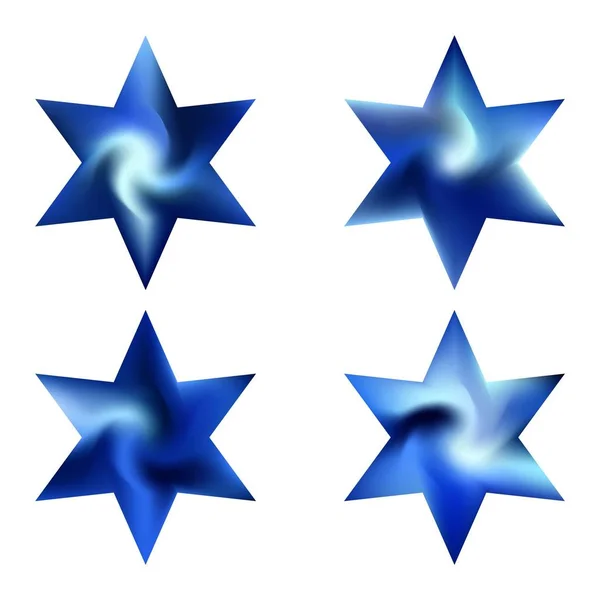 Satz von hexagrammfarbigen Hintergründen. — Stockvektor