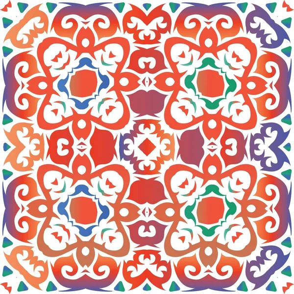 Декоративна кольорова керамічна плитка талавера . — стоковий вектор