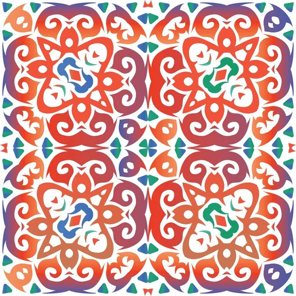 Ethnic ceramic tile in mexican talavera. — Stock Vector