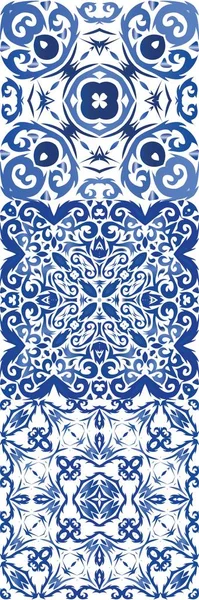Díszítő színes kerámia azulejo csempe. — Stock Vector