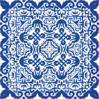 Antika Portekiz azulejo seramik.