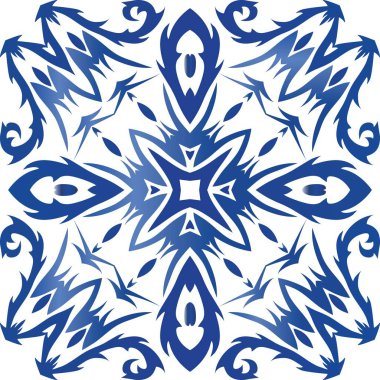 Süslü azulejo Portekiz fayansları dekor.