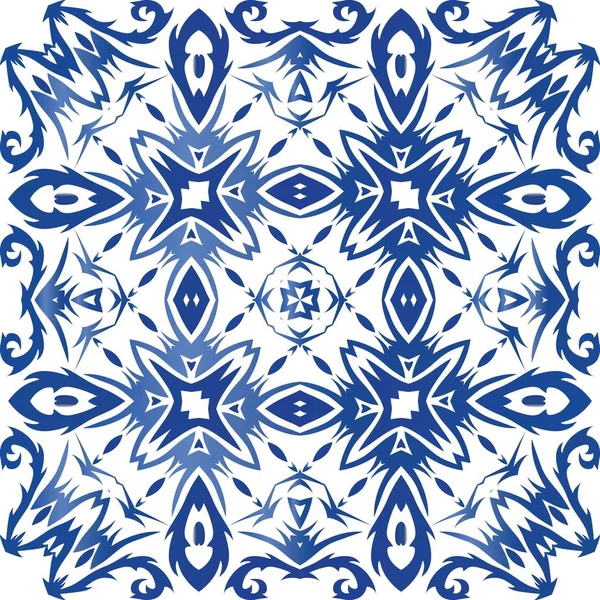 Azulejo ornamental portugal azulejos decoração . — Vetor de Stock