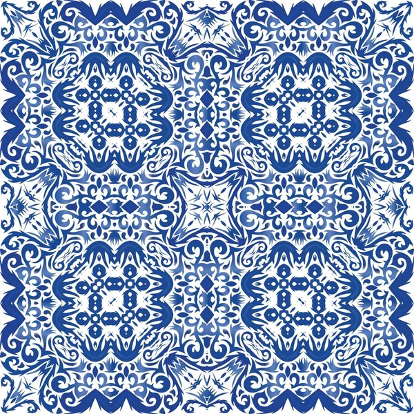 Decor sierlijke azulejo portugal tegels. — Stockvector