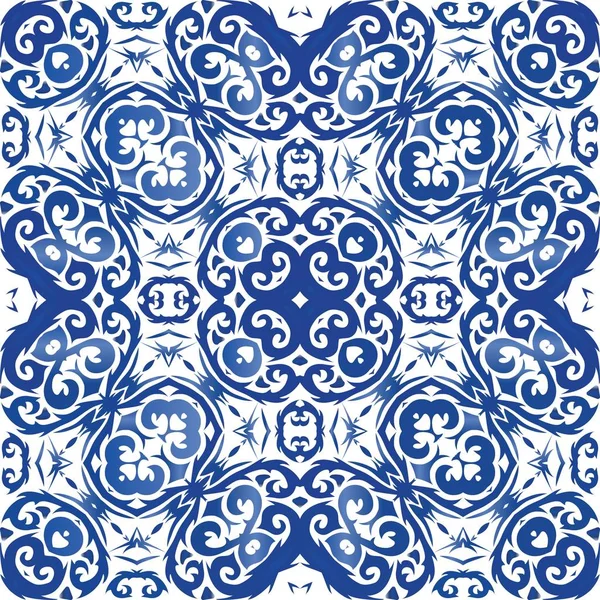 Płytki ceramiczne azulejo portugal. — Wektor stockowy