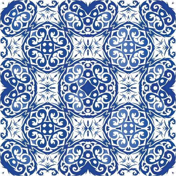 Couleur décorative carreaux de céramique azulejo . — Image vectorielle