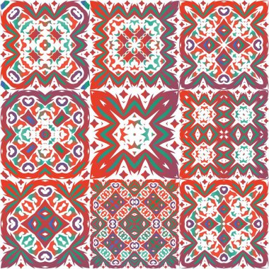 Meksika Talavera 'da etnik seramik fayanslar.