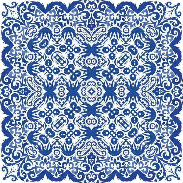 Carreaux azulejo vintage portugais . — Image vectorielle