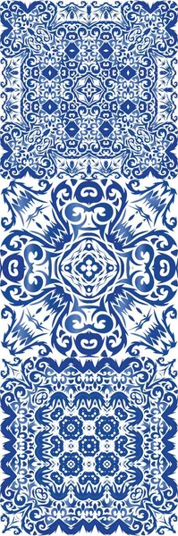 Decorative color ceramic azulejo tiles. — Stock Vector