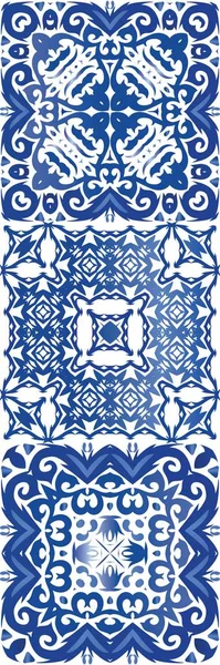 Dekorative Azulejo portugiesische Fliesen Dekor. — Stockvektor