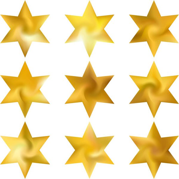 Kit of hexagram blurred backgrounds.