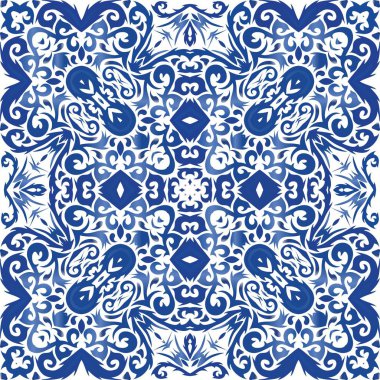 Portekizce azulejo 'da etnik seramik fayans.