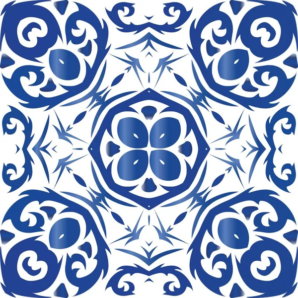 Azulejo tradicional portugués ornamentado . — Vector de stock