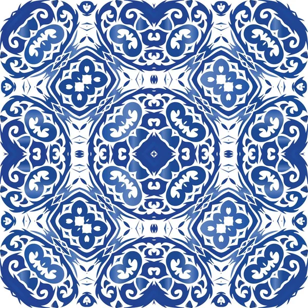 Płytki ceramiczne azulejo portugal. — Wektor stockowy