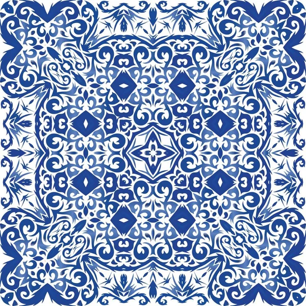 Baldosas cerámicas azulejo portugal . — Vector de stock