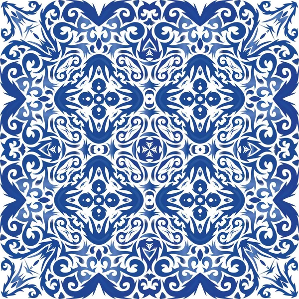 Ubin azulejo vintage Portugis . - Stok Vektor