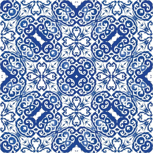 Португальская плитка azulejo . — стоковый вектор