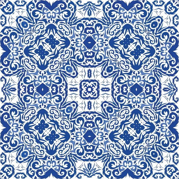 Starožitné azulejo dlaždice patchwork. — Stockový vektor