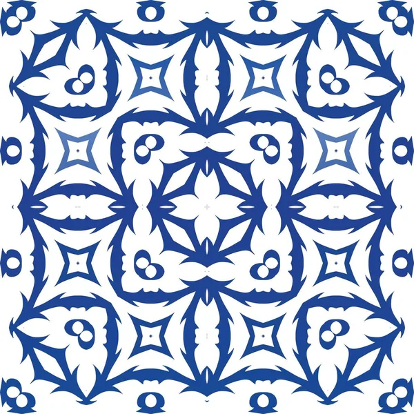 Antike portugiesische Azulejo-Keramik. — Stockvektor