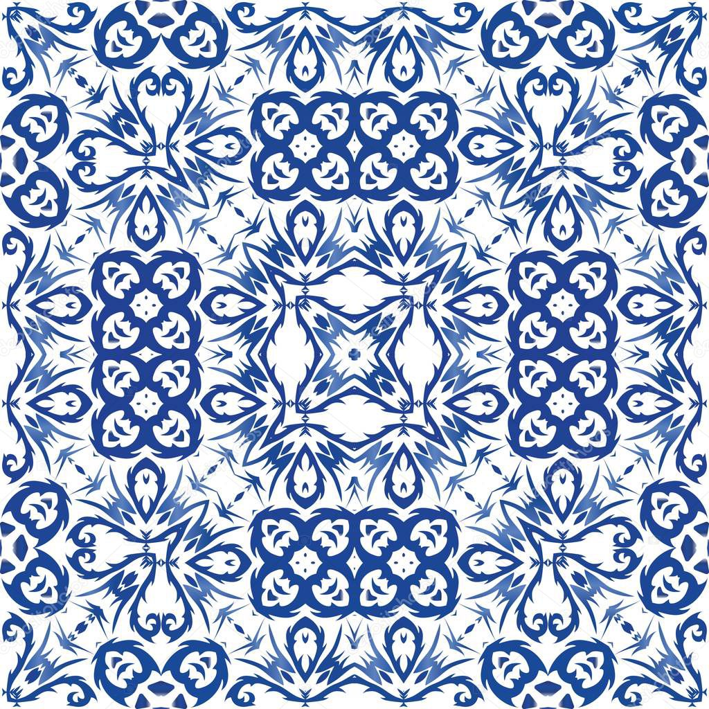 A decorative color motive in ceramic tiles.