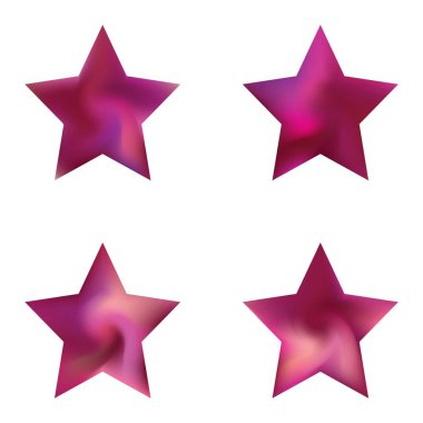 Bir dizi pentagram kromatik arkaplan.