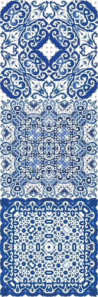 Португальская плитка azulejo . — стоковый вектор