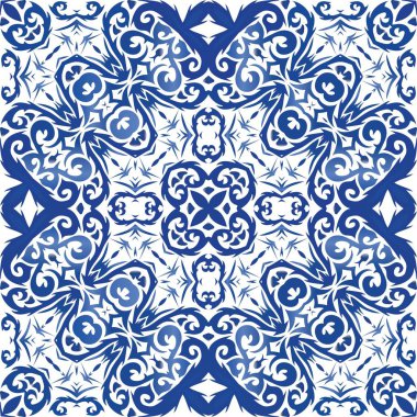 Portekizce azulejo 'da etnik seramik fayans.
