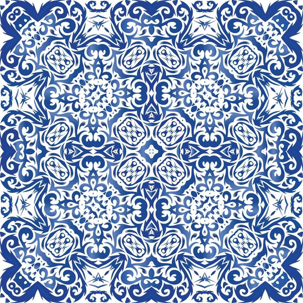 Baldosas cerámicas azulejo portugal . — Archivo Imágenes Vectoriales