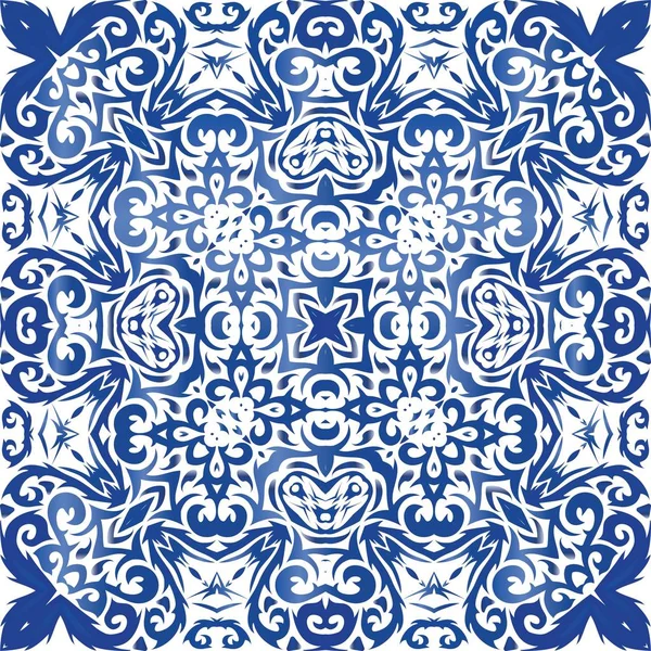 Azulejos portugueses vintage azulejo . — Vector de stock