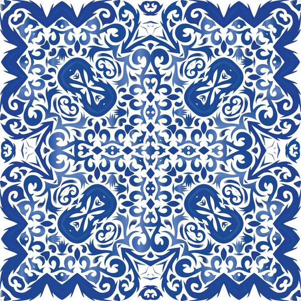 Antiikki azulejo laatat tilkkutäkki . — vektorikuva
