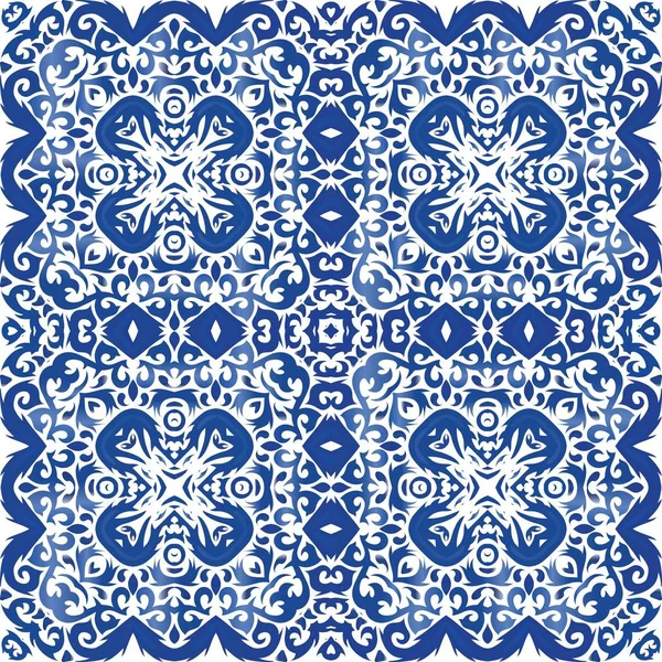 Antica ceramica azulejo portoghese . — Vettoriale Stock